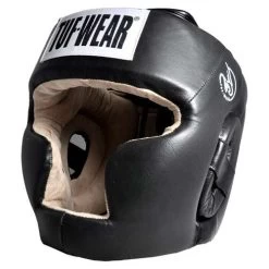 Tuf Wear Leather Full Face Headguard – Black