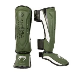 Venum Elite Evo Shinguards – Khaki/Silver
