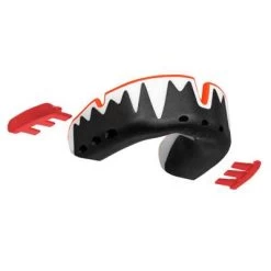 Opro Platinum Fangz Mouthguard – Black/White/Red -Champion Boxing Shop OPROshieldPlatinumFangzwithSpacerssr