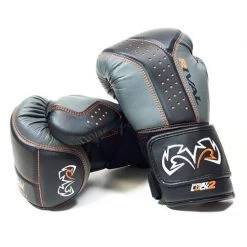 Rival RB10 Intelli Shock Bag Glove – Gold/Black -Champion Boxing Shop RB10 2 grey 2
