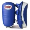 Sandee Curved Thai Leather Kick Pads – Blue/White