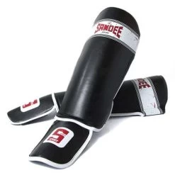 Sandee Sport Synthetic Leather Boot Shinguard – Blue/White -Champion Boxing Shop SandeeSportVelcroBlackWhiteSyntheticLeatherBootShinguard 2nd