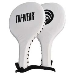 Tuf Wear PU Boxing Training Paddles – White