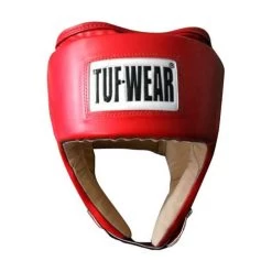 Tuf Wear PU Open Face Headguard – Red