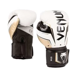 Venum Elite Evo Boxing Gloves – White/Gold