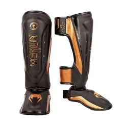 Venum Elite Evo Shinguards – Black/Bronze