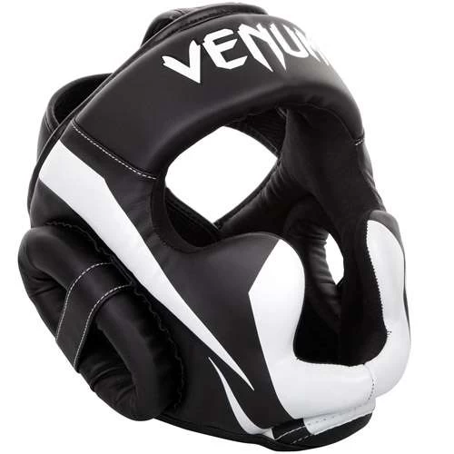 Venum Elite Cheek Headguard – Black/White 1 Venum Elite Cheek Headguard – Black/White