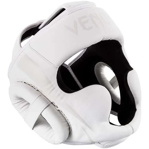 Venum Elite Cheek Headguard – White/Gold 2 Venum Elite Cheek Headguard – White/Gold - Image 2
