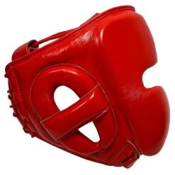 Adidas AdiStar Pro Head Guard – Red/White -Champion Boxing Shop adiphg01 red side copy