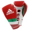 Adidas AdiSpeed Lace Up Boxing Gloves – Red/White/Green