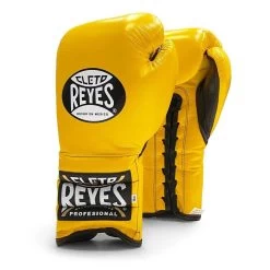 Cleto Reyes Lace Up Sparring Gloves – Platinum -Champion Boxing Shop cleto lace yellow 4 copy 2