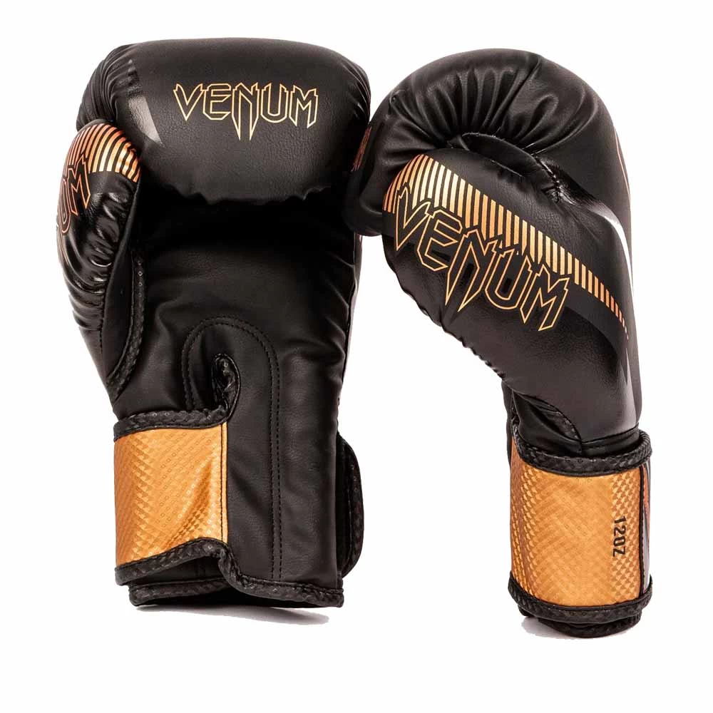 Venum Impact Boxing Gloves – Black/Bronze 2 Venum Impact Boxing Gloves – Black/Bronze - Image 2