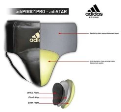 Adidas AdiStar Pro Groin Guard – Red/White -Champion Boxing Shop groin guard specs 1 3 copy