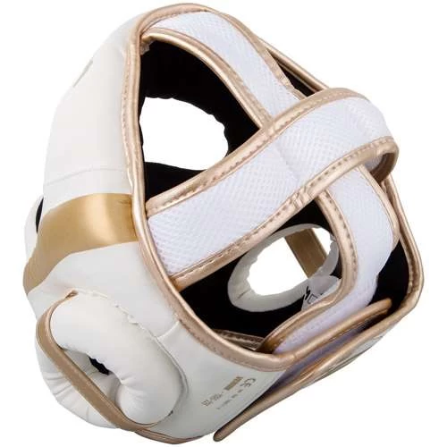 Venum Elite Cheek Headguard – White/Gold 9 Venum Elite Cheek Headguard – White/Gold - Image 9