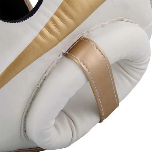 Venum Elite Cheek Headguard – White/Gold 7 Venum Elite Cheek Headguard – White/Gold - Image 7