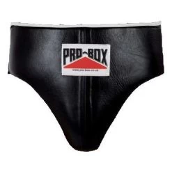 Pro-Box Super Spar Leather Groin Guard – Black