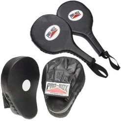 Pro-Box Punch Paddles & Curved Hook And Jab Pads β Black