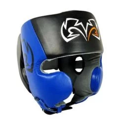Rival RHG20 Cheek Training Headguard – Grey/Black -Champion Boxing Shop rhg20blackblue large 1