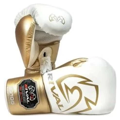 Rival RS100 Professional Lace-Up Sparring Glove – Black/Gold -Champion Boxing Shop rival RS100 whitegold 01 2nd 1