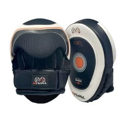 Rival RPM10 Intelli-Shock Punch Mitts (Next Gen) – Gold/Black -Champion Boxing Shop rpm10 white