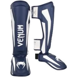 Venum Elite Standup Shinguards – White/Gold -Champion Boxing Shop shinguard elite navyblue white 1500 01