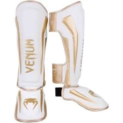 Venum Elite Standup Shinguards – Navy/White -Champion Boxing Shop shinguard elite white gold 1500 01