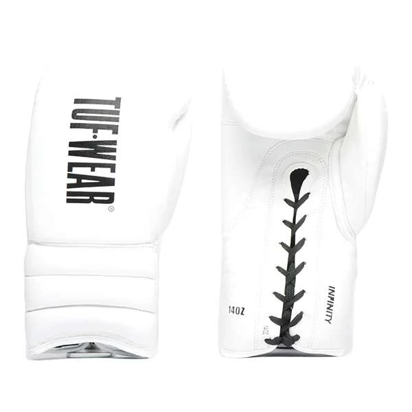 Tuf Wear Infinity Leather Lace-Up Gloves – White 1 Tuf Wear Infinity Leather Lace-Up Gloves – White