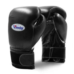 Winning MS Training Hook&Loop Boxing Gloves – Black