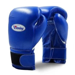 Winning MS Training Hook&Loop Boxing Gloves – Black -Champion Boxing Shop winning boxing gloves velcro blue 1
