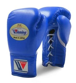 Winning MS Pro Fight Boxing Gloves – White -Champion Boxing Shop winning pro fight gloves blue 2